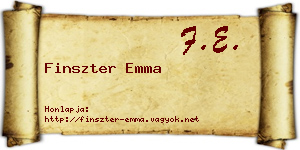 Finszter Emma névjegykártya